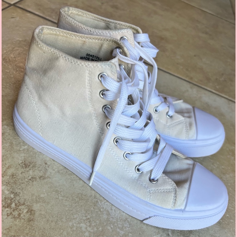 Forever 21 White High-Top Sneakers